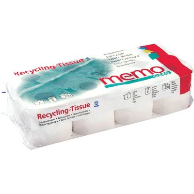 Toiletpapier 2-laags van Memo, 8 x 8 stk